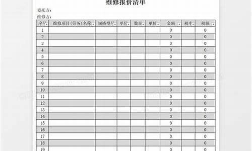 冰柜维修项目清单_冰柜维修项目清单表